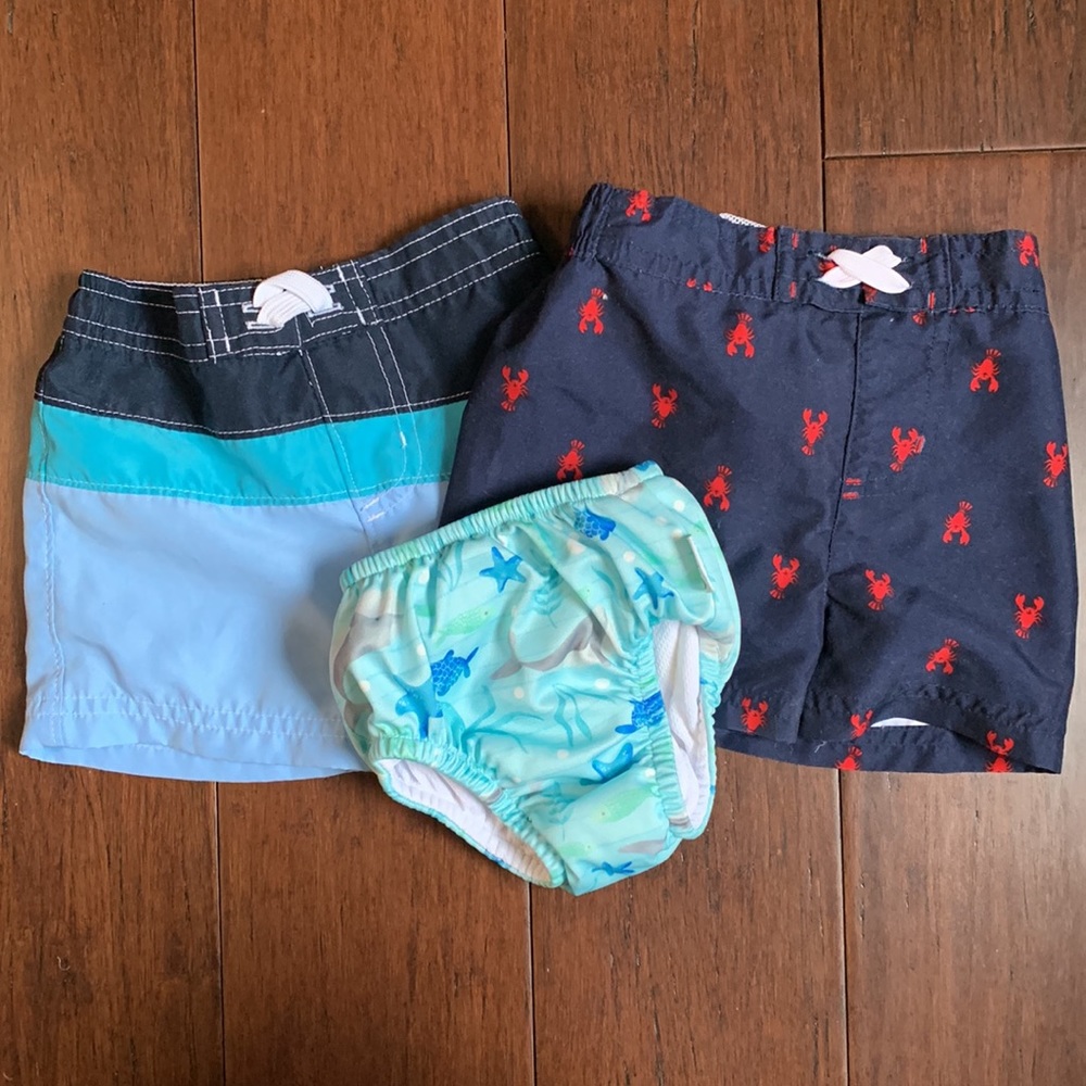 3 pack of baby swim trunks